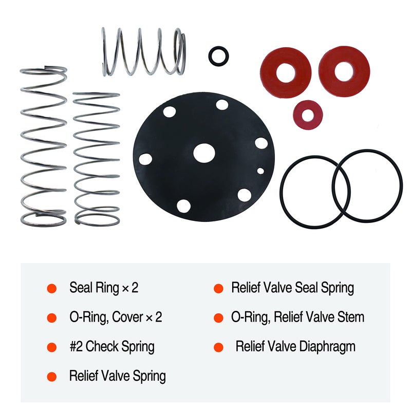 GREATUS RK34-975XL Backflow Preventer Repair Kit Compatible with 3/4-1" 975XL & 975XL2 Reduced Pressure Backflow Preventer with Springs - Image 2